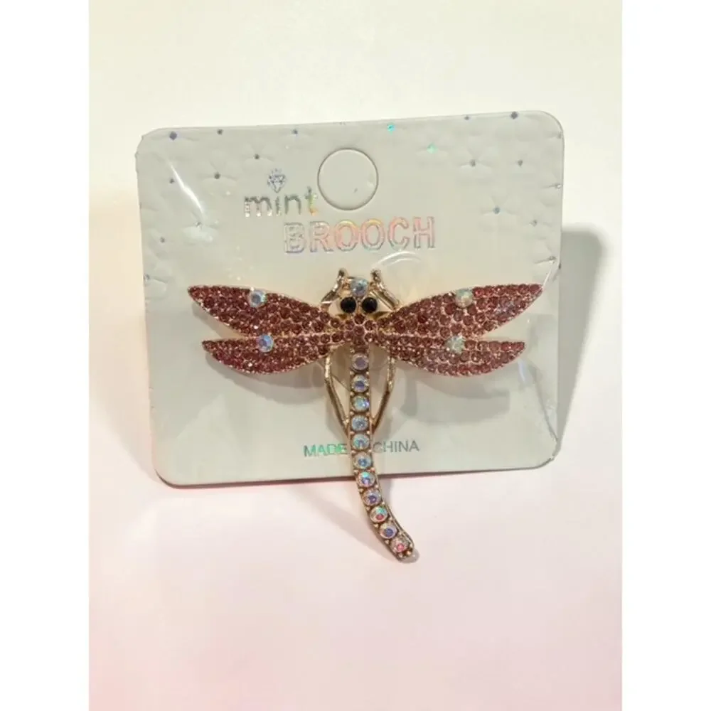 Malibu Pink Dragonfly Brooch - Picture 3 of 3